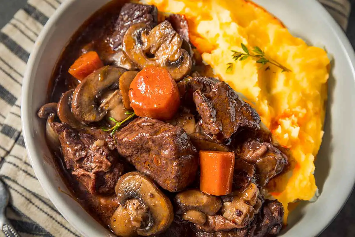 recette du boeuf bourguigno purée de patates douces