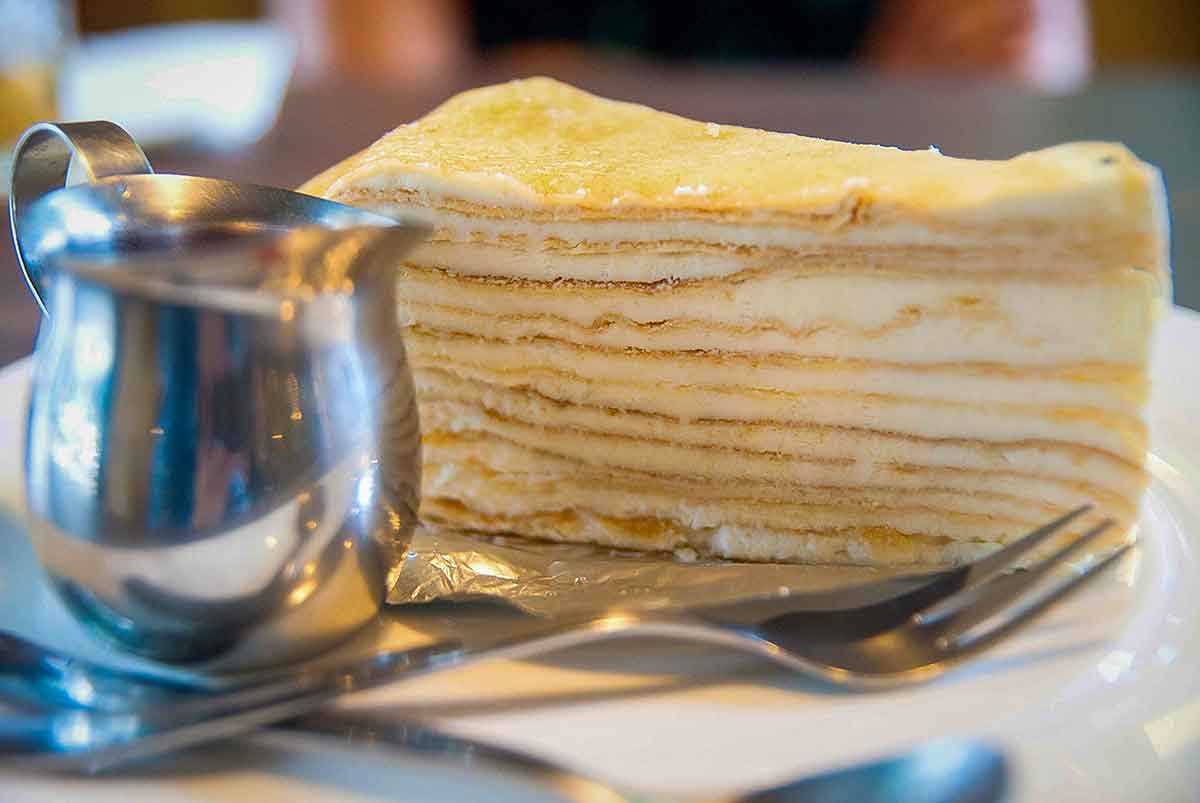 Gâteau de crêpes au citron, Mascarpone & lemon curd 