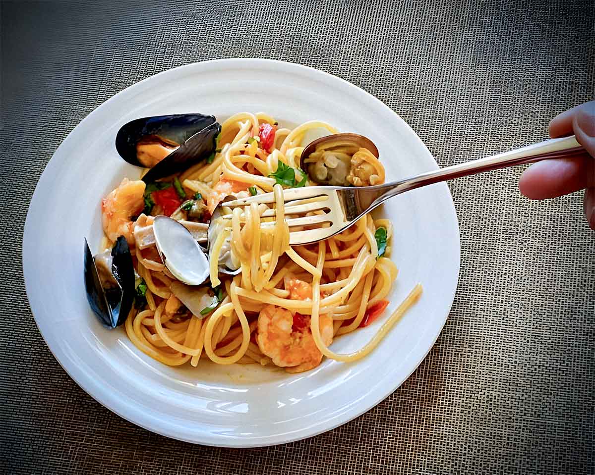 spaghettis aux fruits de mer de cyril lignac