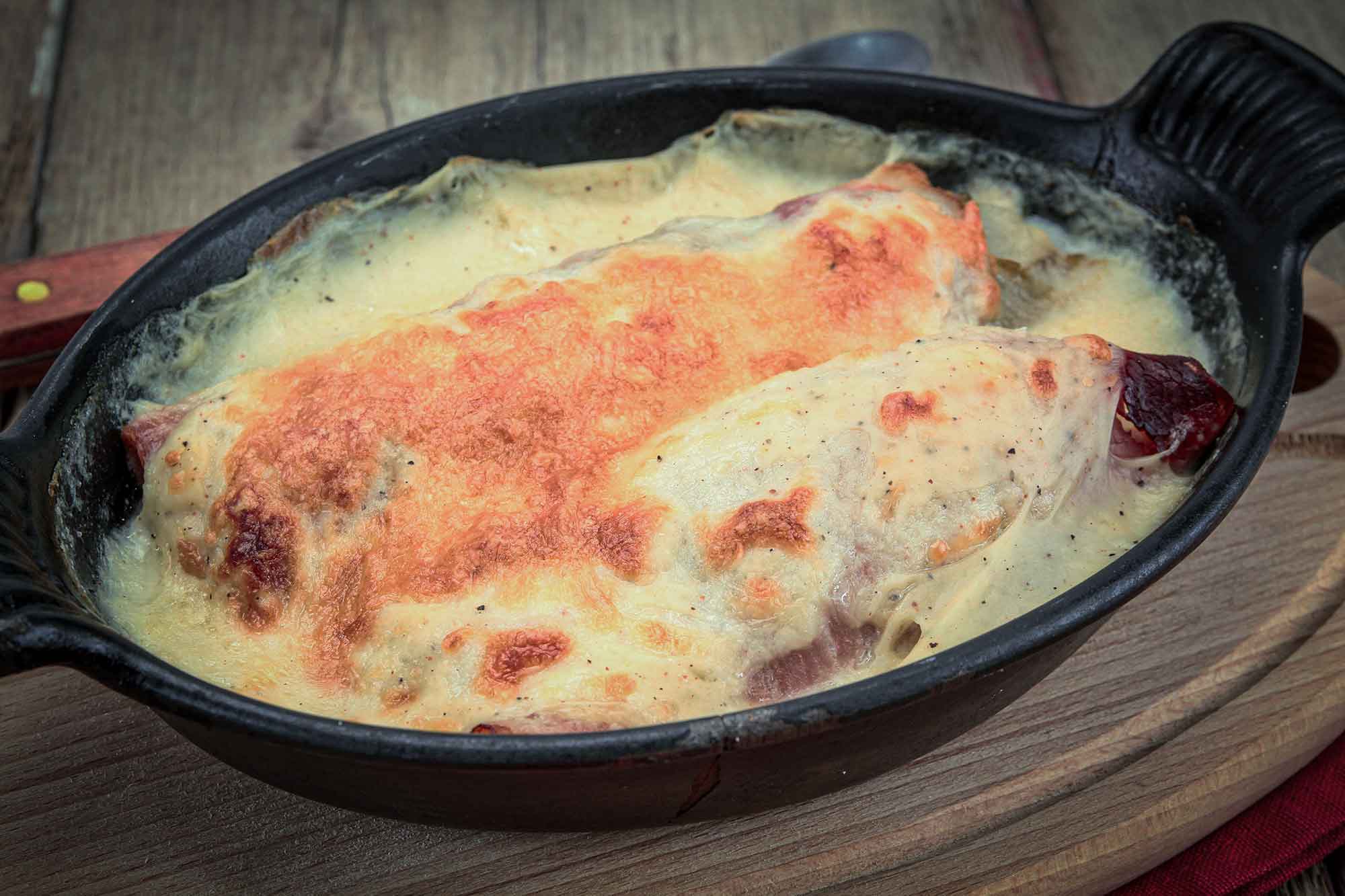 recette chiconx au gratin ou roulades d'endives au jambon 