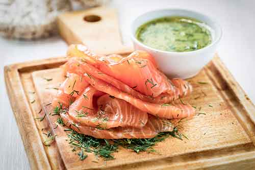 Gravlax de saumon