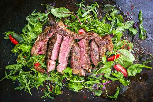 recette tagliata d'onglet de boeuf