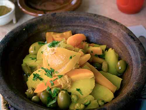 Tajine de poulet au citron confit