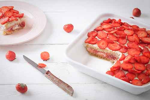 dessert tiramisua aux fraises