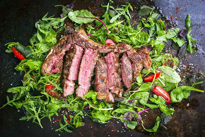 recette de la tagliata d'onglet de boeuf  