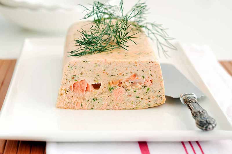 Terrine de poisson à base de merlan, saumon ou lotte