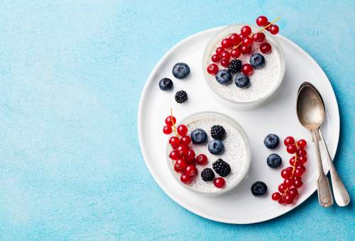 Blanc-manger aux fruits rouges