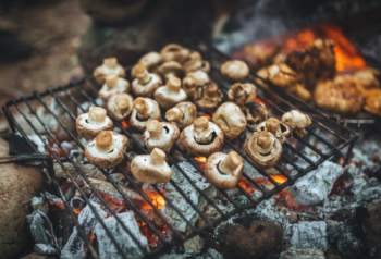 Champignons grillés au barbecue
